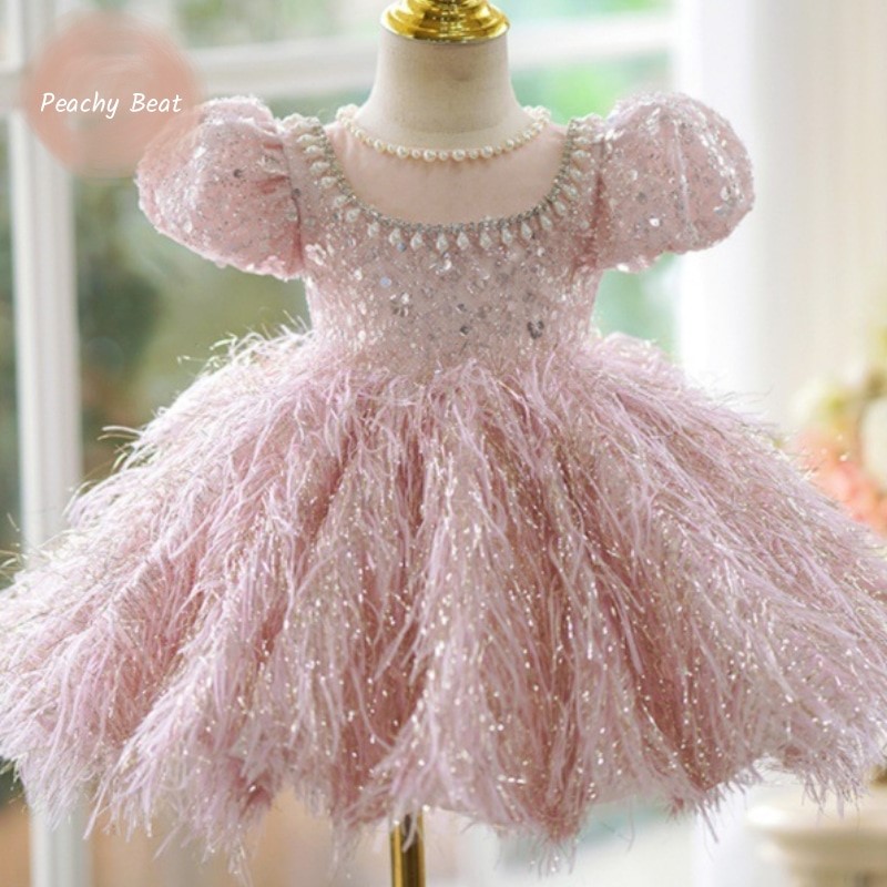 Baby Z Clothing - Fashion Baby Girl Princess Sequins Feather