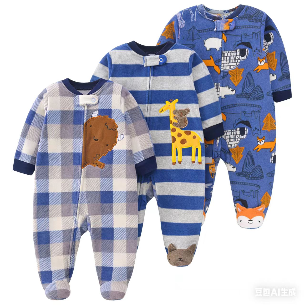 Baby Clothing Zip - 2026 Unisex Baby Romper Fleece Fabric
