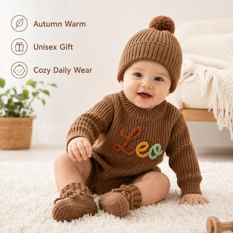 Personalized Baby Knit Romper  - огляд і ціна Baby Clothing Names