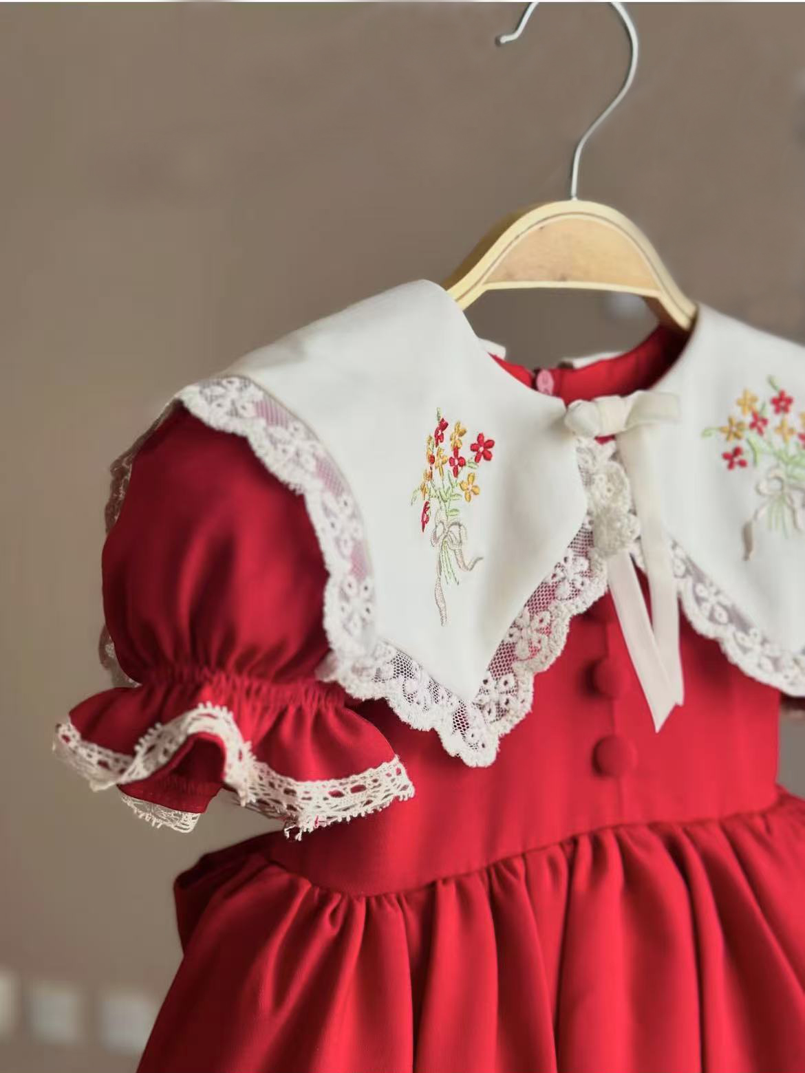 0-12Y Baby Girl Summer Red Emb - огляд і ціна Baby Clothing Dresser